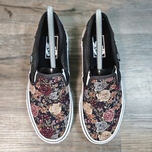 Vans Asher Dark Floral Slip Ons Sneaker